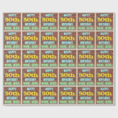 Brick Wall Graffiti geïnspireerd op 50e verjaardag Cadeaupapier (Vlak)