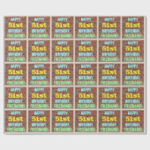 Brick Wall Graffiti geïnspireerd op 51ste verjaard Cadeaupapier (Vlak)