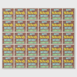 Brick Wall Graffiti geïnspireerd op 53e verjaardag Cadeaupapier