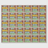 Brick Wall Graffiti geïnspireerd op 56e verjaardag Cadeaupapier (Vlak)