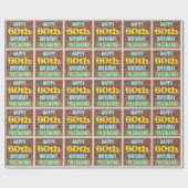 Brick Wall Graffiti geïnspireerd op 60ste verjaard Cadeaupapier (Vlak)