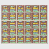 Brick Wall Graffiti geïnspireerd op 61ste verjaard Cadeaupapier (Vlak)