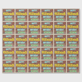 Brick Wall Graffiti geïnspireerd op 62e verjaardag Cadeaupapier