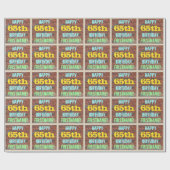 Brick Wall Graffiti geïnspireerd op 65e verjaardag Cadeaupapier (Vlak)