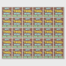 Brick Wall Graffiti geïnspireerd op 74e verjaardag Cadeaupapier