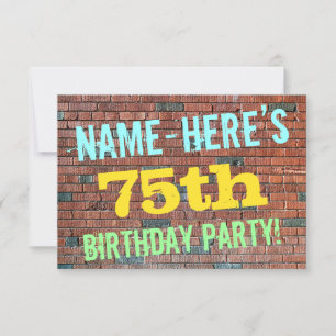Brick Wall Graffiti geïnspireerd op 75e verjaardag Kaart