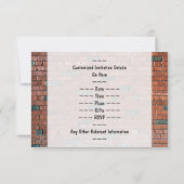 Brick Wall Graffiti geïnspireerd op 76e verjaardag Kaart (Achterkant)