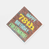 Brick Wall Graffiti geïnspireerd op 78e verjaardag Servetten (Hoek)