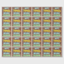 Brick Wall Graffiti geïnspireerd op 79e verjaardag Cadeaupapier