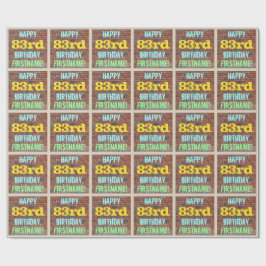 Brick Wall Graffiti geïnspireerd op 83e verjaardag Cadeaupapier