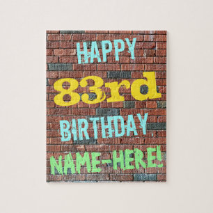 Brick Wall Graffiti geïnspireerd op 83e verjaardag Legpuzzel
