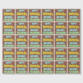 Brick Wall Graffiti geïnspireerd op 86e verjaardag Cadeaupapier