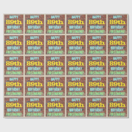Brick Wall Graffiti geïnspireerd op 89e verjaardag Cadeaupapier