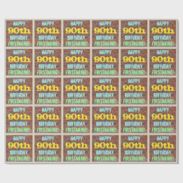 Brick Wall Graffiti geïnspireerd op 90e verjaardag Cadeaupapier