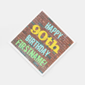 Brick Wall Graffiti geïnspireerd op 90e verjaardag Servet (Hoek)