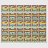 Brick Wall Graffiti geïnspireerd op 92e verjaardag Cadeaupapier (Vlak)