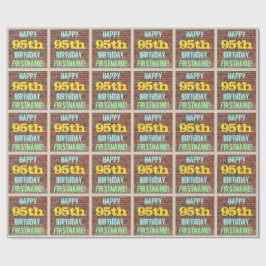 Brick Wall Graffiti geïnspireerd op 95e verjaardag Cadeaupapier