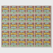 Brick Wall Graffiti geïnspireerd op 97e verjaardag Cadeaupapier (Vlak)