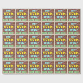 Brick Wall Graffiti geïnspireerd op 97e verjaardag Cadeaupapier