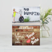  Brick Wall Graffiti Love Save the Dates Save The Date (Staand voorkant)