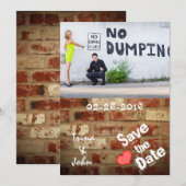  Brick Wall Graffiti Love Save the Dates Save The Date (Voorkant / Achterkant)