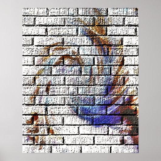 BRICK WALL GRAFFITI POSTER (Voorkant)
