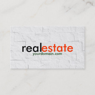 Brick Wall Grey Real Estate Agent Visitekaartje