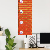 Brick Wall Groeidiagram Poster (Thuiskantoor)