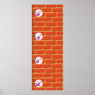 Brick Wall Groeidiagram Poster