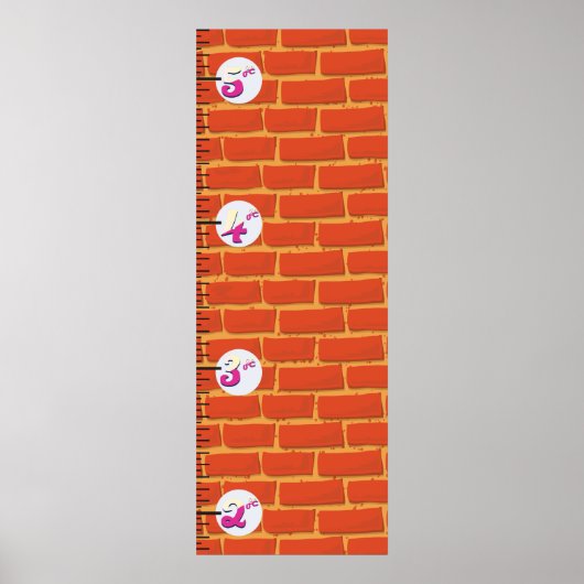 Brick Wall Groeidiagram Poster (Voorkant)