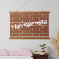 Brick Wall Hanging Tapestry met aangepaste tekst