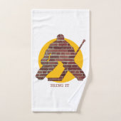 Brick Wall Hockey Goalie Bad Handdoek (Handdoek)