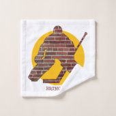 Brick Wall Hockey Goalie Bad Handdoek (Wasdoekje)