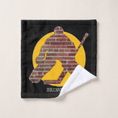 Brick Wall Hockey Goalie Bath Towel Set Bad Handdoek (Wasdoekje)