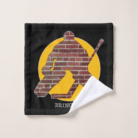 Brick Wall Hockey Goalie Bath Towel Set Bad Handdoek (Wasdoekje)