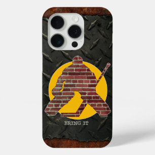Brick Wall Hockey Goalie iPhone 15 Pro Case