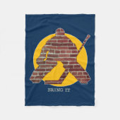 Brick Wall Hockey Goalie Fleece Deken (Voorkant)