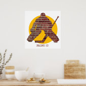 Brick Wall Hockey Goalie Poster (Keuken)