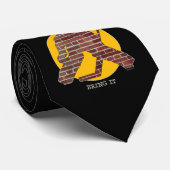 Brick Wall Hockey Goalie Stropdas (Opgerold)