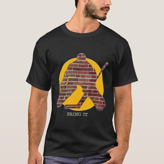 Brick Wall Hockey Goalie T-shirt (Voorkant)
