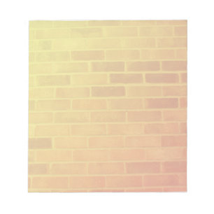 Brick Wall in Oranje en gele laptop Notitieblok