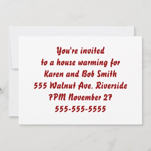 Brick Wall Invite Kaart (Achterkant)