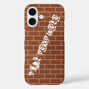 Brick Wall iPhone Case met aangepaste tekst