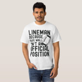 Brick Wall is geen officiële positie Mannen voetba T-shirt (Voorkant volledig)