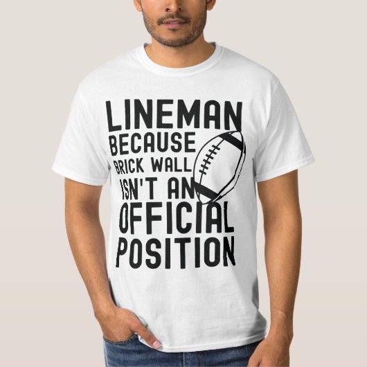 Brick Wall is geen officiële positie Mannen voetba T-shirt (Voorkant)