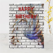 BRICK WALL KAART (Gele Bloem)