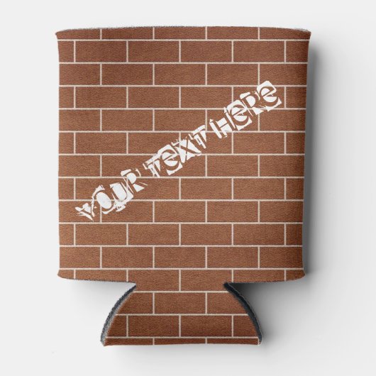 Brick Wall Koelbox met aangepaste tekst Blikjeskoeler (Voorkant)