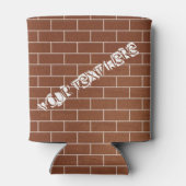Brick Wall Koelbox met aangepaste tekst Blikjeskoeler (Achterkant)
