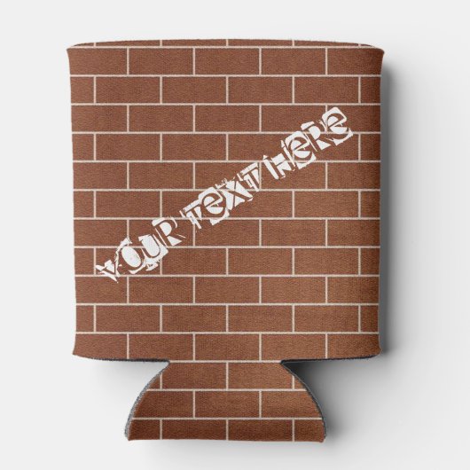 Brick Wall Koelbox met aangepaste tekst Blikjeskoeler (Achterkant)