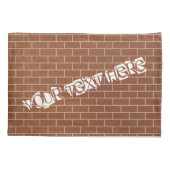 Brick Wall Kussen Hoesje met aangepaste tekst Kussensloop (Achterkant)